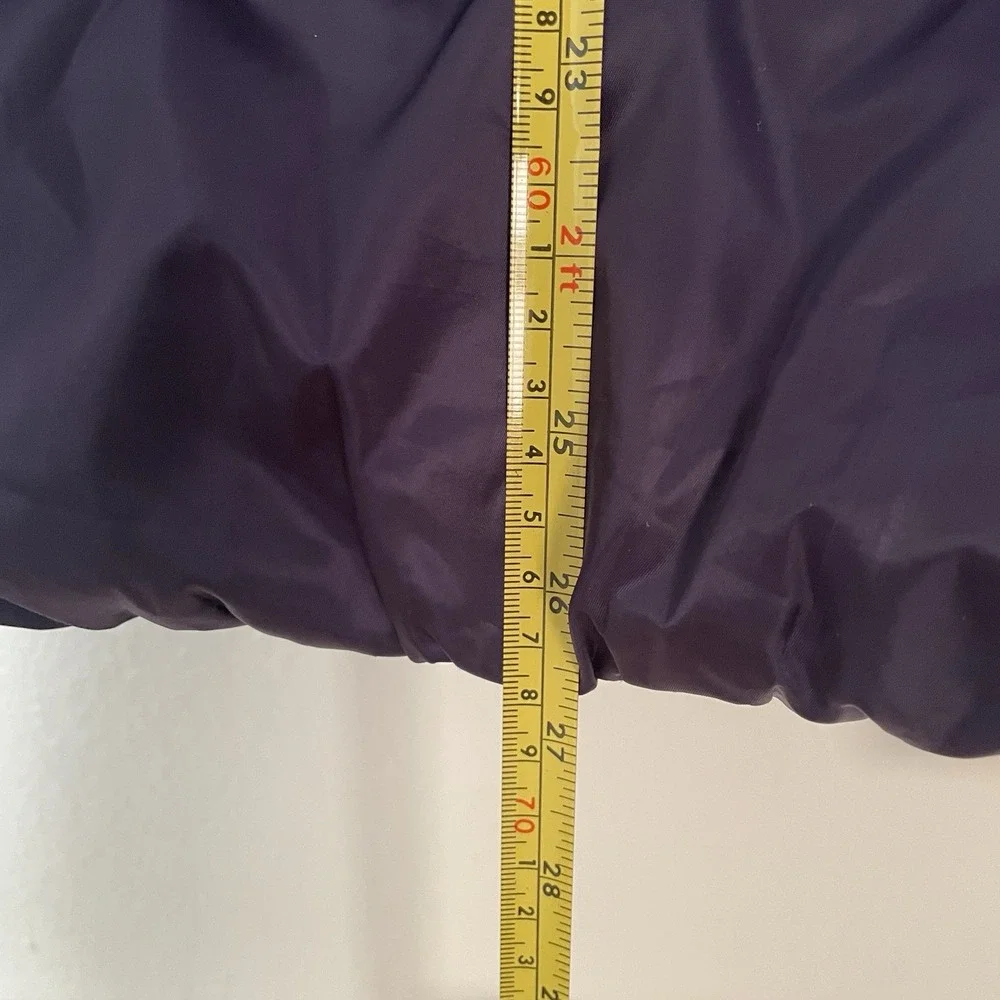 United Colors Of Benetton Plum‎ Purple Snap Up Puffer Jacket Girls Size 130 7-8y